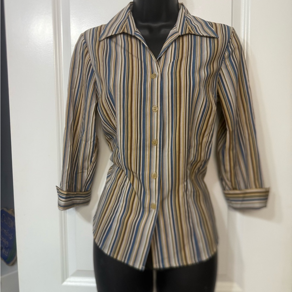 Notations Striped Button Down Shirt